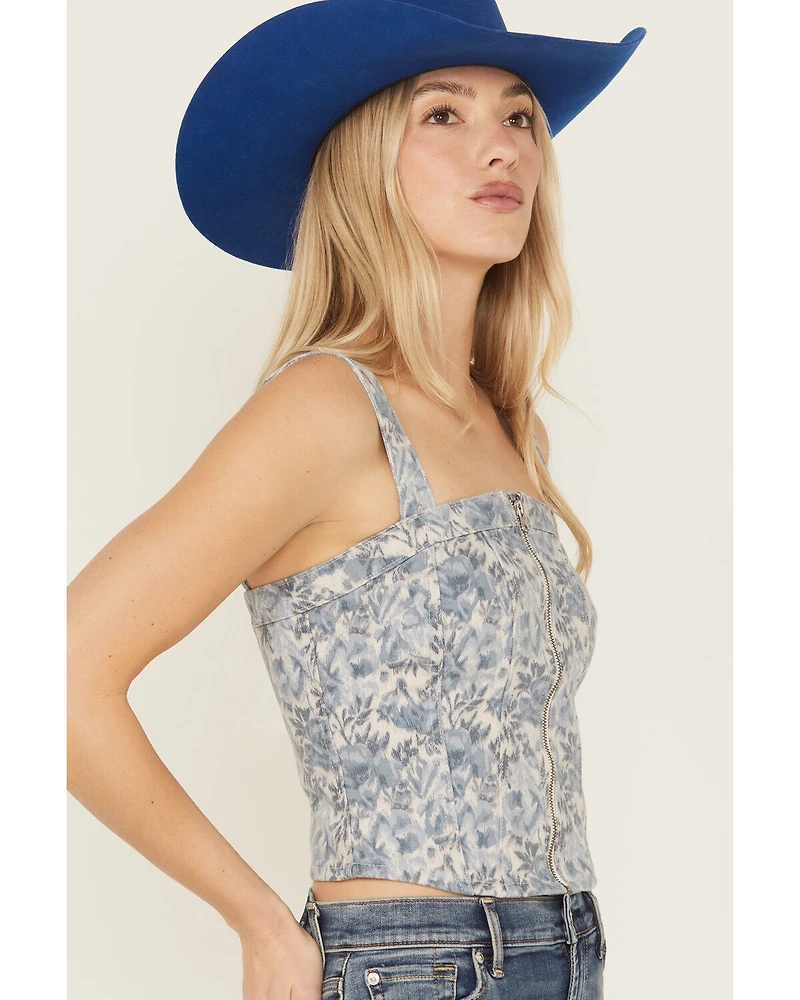 Levi's Women's Floral Print Denim Bustier