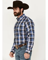 Cinch Men's Plaid Print Long Sleeve Button-Down Western Shirt