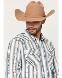 Panhandle Men's Vintage Southwestern Striped Long Sleeve Pearl Snap Western Shirt