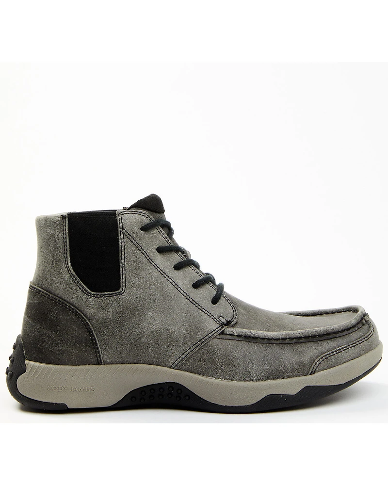 Cody James Men's Trusted Glacier Lace-Up Casual Chelsea Boots - Moc Toe
