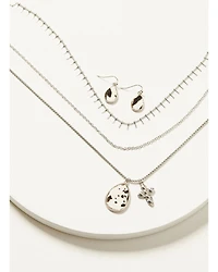 Shyanne Women's Cowhide Tear Drop Jewelry Set - 2 Piece