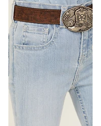 Shyanne Little Girls' Destructed Knee Flare Jeans