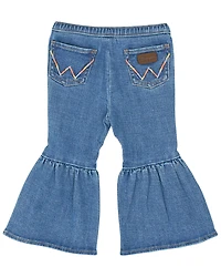 Wrangler Toddler Girls' Light Wash Trumpet Flare Denim Jeans