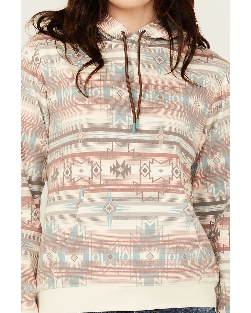 Shyanne Women's Southwestern Striped Print Fleece Hoodie