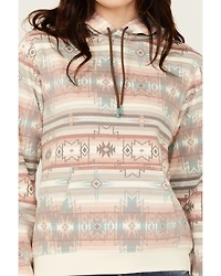 Shyanne Women's Southwestern Striped Print Fleece Hoodie