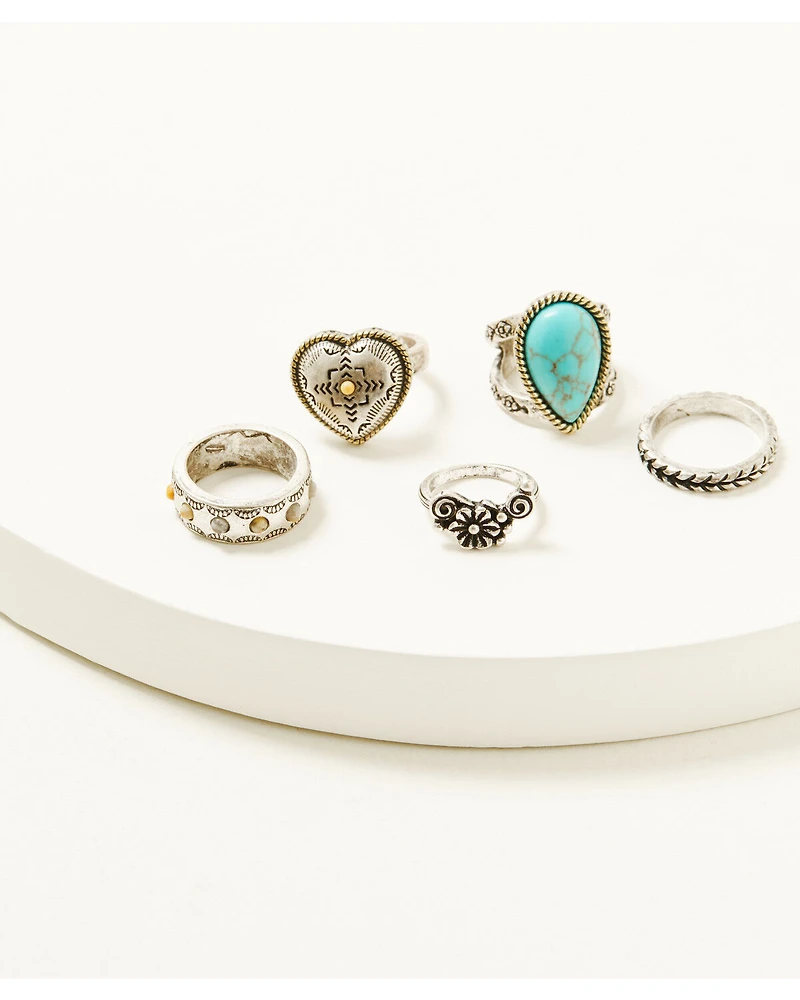 Shyanne Women's Wildheart Concho Ring Set - 5 Piece