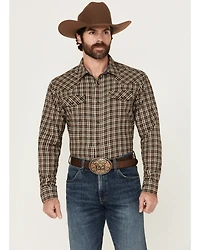 Cody James Men's Jenks Plaid Print Long Sleeve Snap Western Shirt