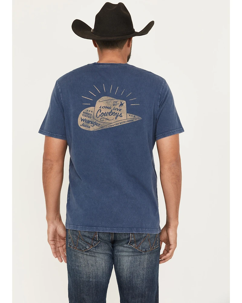 Wrangler Men's Long Live Cowboys Short Sleeve Graphic T-Shirt