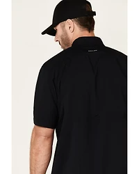 Ariat Men's Black Tek Solid Button Short Sleeve Western Shirt