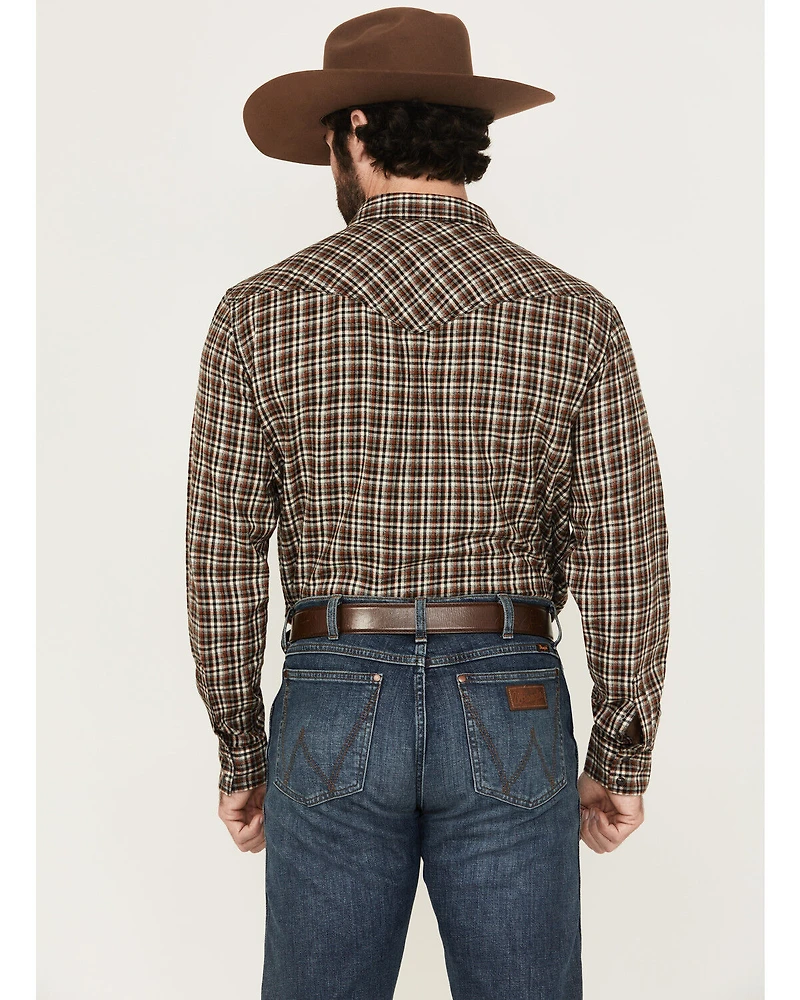 Cody James Men's Jenks Plaid Print Long Sleeve Snap Western Shirt