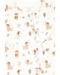 Angel Dear Infant Boys' Cowboy Dogs Long Sleeve Zipper Onesie