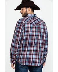 Resistol Men's Crook Small Plaid Long Sleeve Western Shirt
