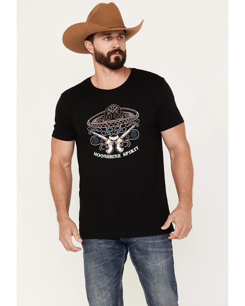 Moonshine Spirit Men's Beads Short Sleeve Graphic T-Shirt