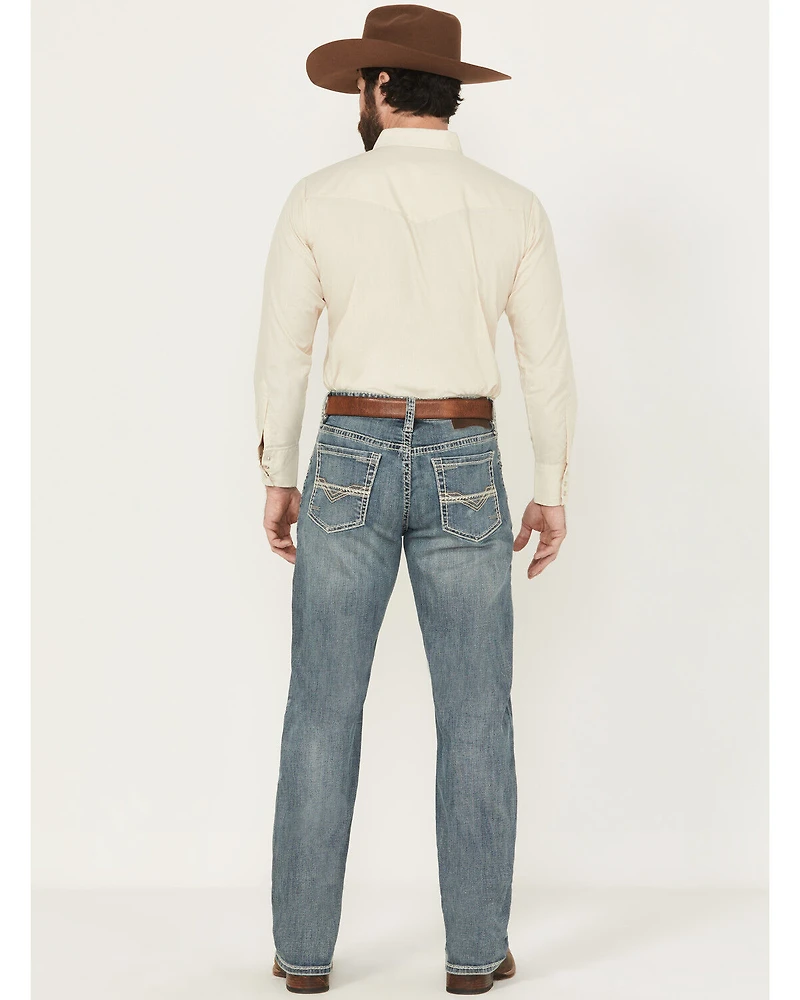 Rock & Roll Denim Men's Medium Wash Tapered Bootcut Stretch Jeans