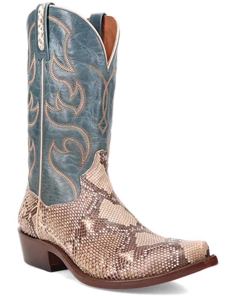 Dan Post Men's Exotic Python Western Boots - Snip Toe