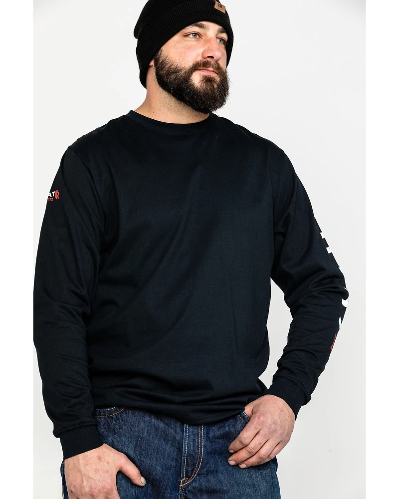 Ariat Men's FR Roughneck Back Skull Graphic Long Sleeve Work T-Shirt - Tall