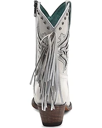 Corral Women's Fringe Inlay Ankle Western Boots - Snip Toe