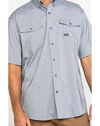 Ariat Men's Grey Rebar Made Tough Durastretch Vent Short Sleeve Work Shirt - Tall