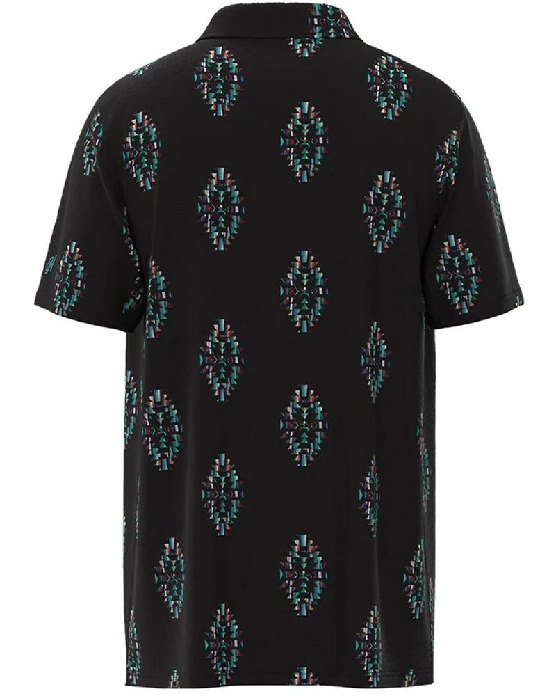 Hooey Boys' Golf Southwestern Print Short Sleeve Polo