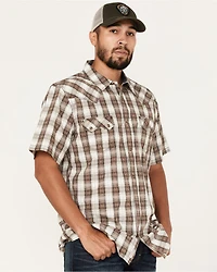 Moonshine Spirit Men's Twisted Barb Plaid Snap Western Shirt