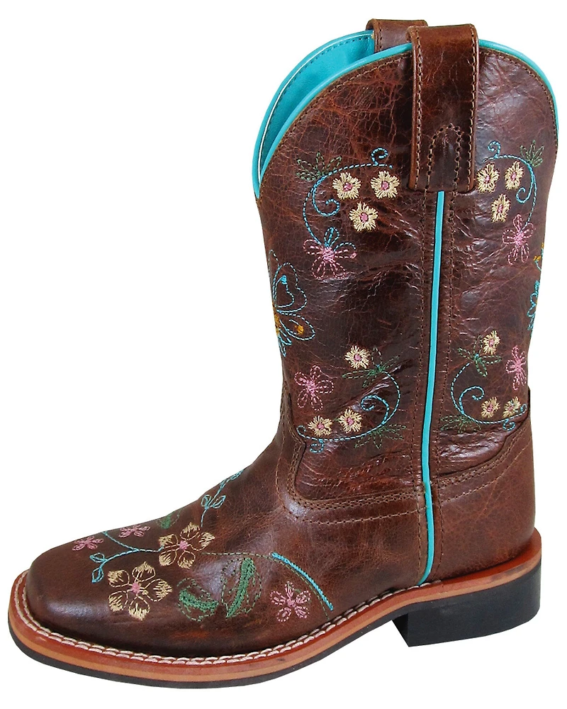 Smoky Mountain Girls' Floralie Western Boots - Square Toe