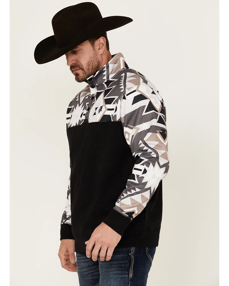 Hooey Men's Stevie Southwestern Block 1/4 Snap Pullover