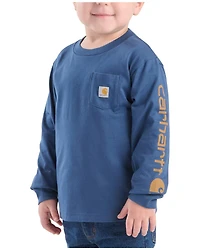 Carhartt Boys' Long Sleeve Logo Pocket T-Shirt