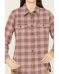 Ariat Women's Rebar Flannel Long Sleeve Button Down Plaid Work Shirt