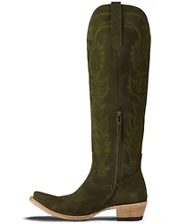 Lane Women's Sandaga Knee High Suede Western Boots - Snip Toe