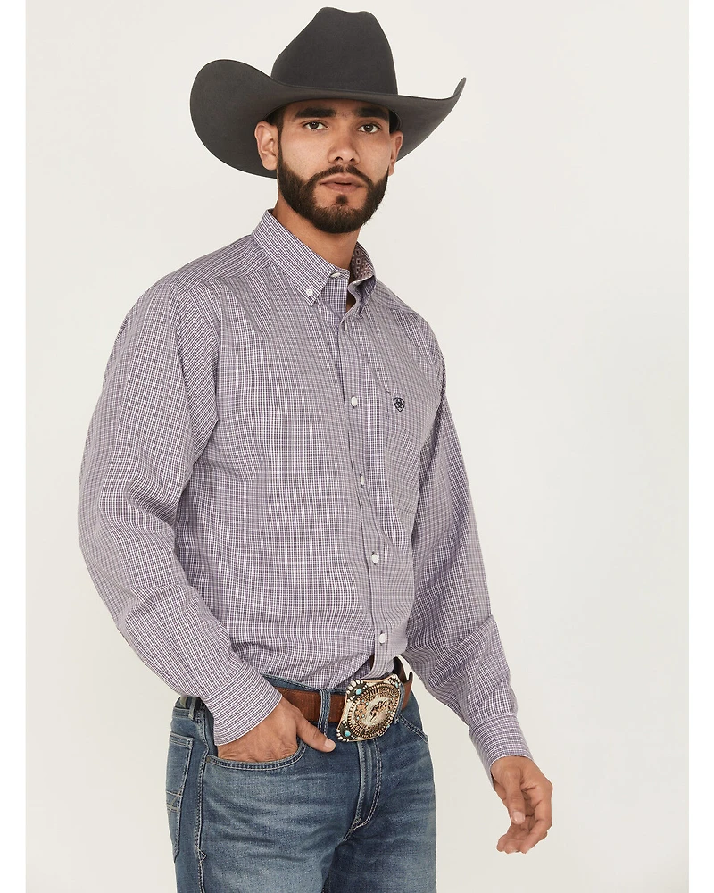 Ariat Men's Roger Plaid Print Long Sleeve Button-Down Western Shirt