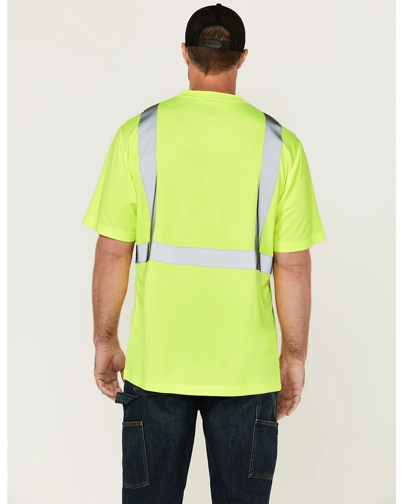 Hawx Men's Hi-Vis Reflective Short Sleeve Work T-Shirt - Big