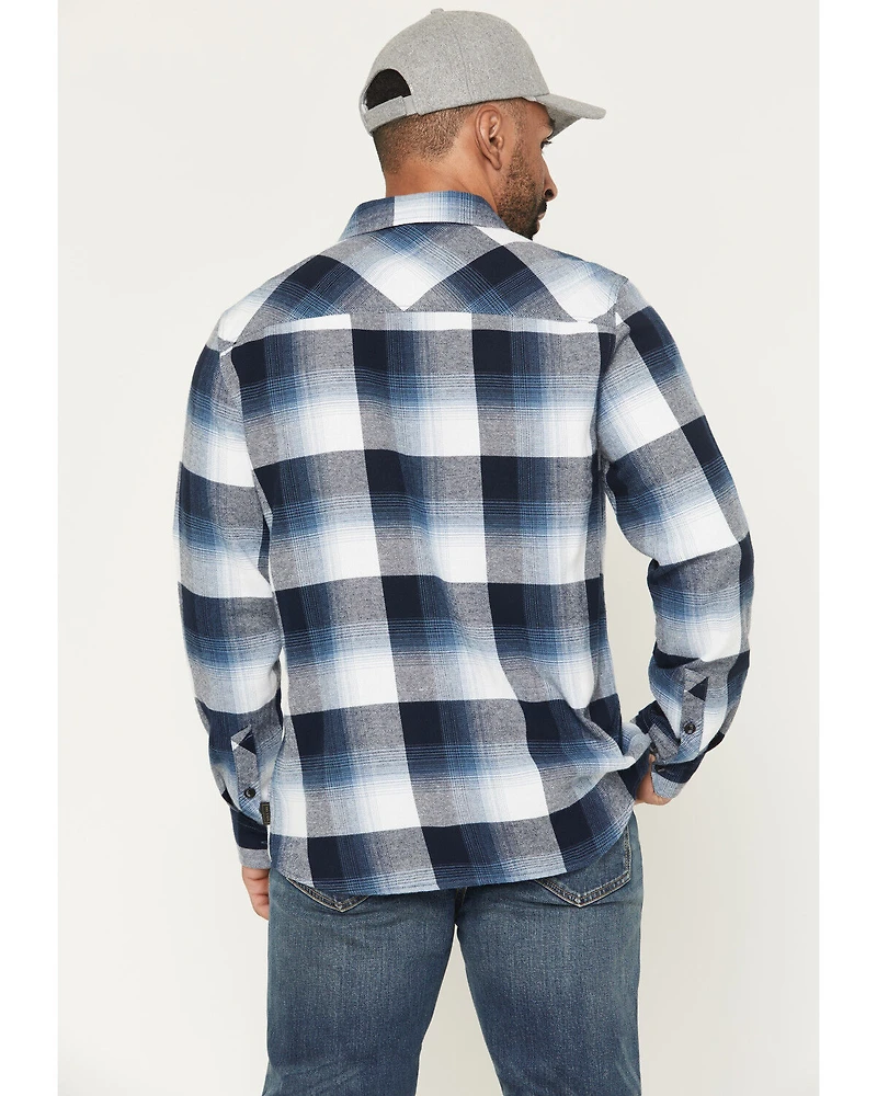 Brothers and Sons Men's Marksman Plaid Print Long Sleeve Button-Down Flannel Shirt