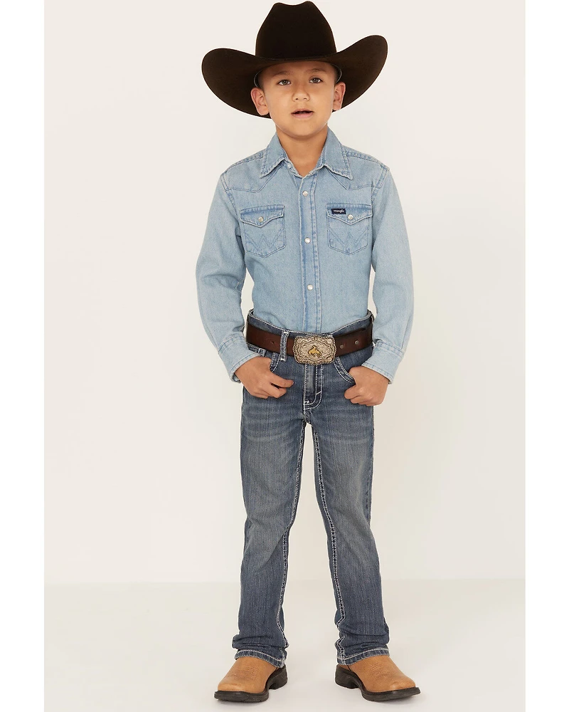 Cody James Boys' Stone Cold Wash Slim Boot Stretch Jeans - 4-8