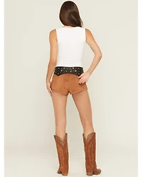 Show Me Your Mumu Women's Wilson Faux Suede Shorts