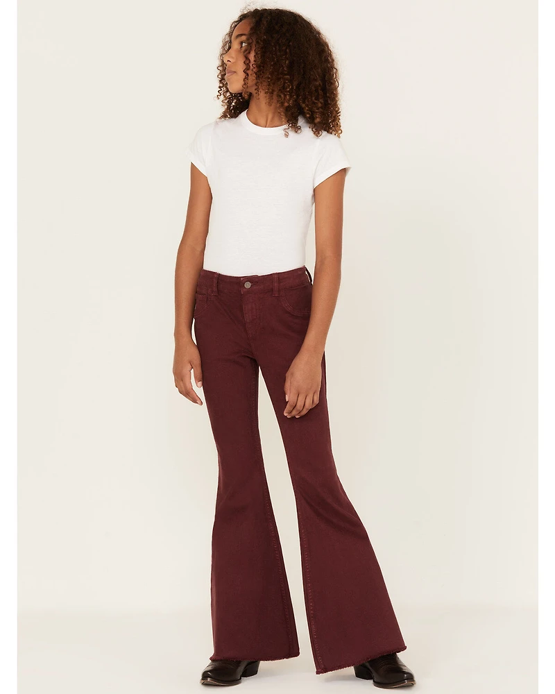Shyanne Girls' Super Flare Raw Hem Jeans