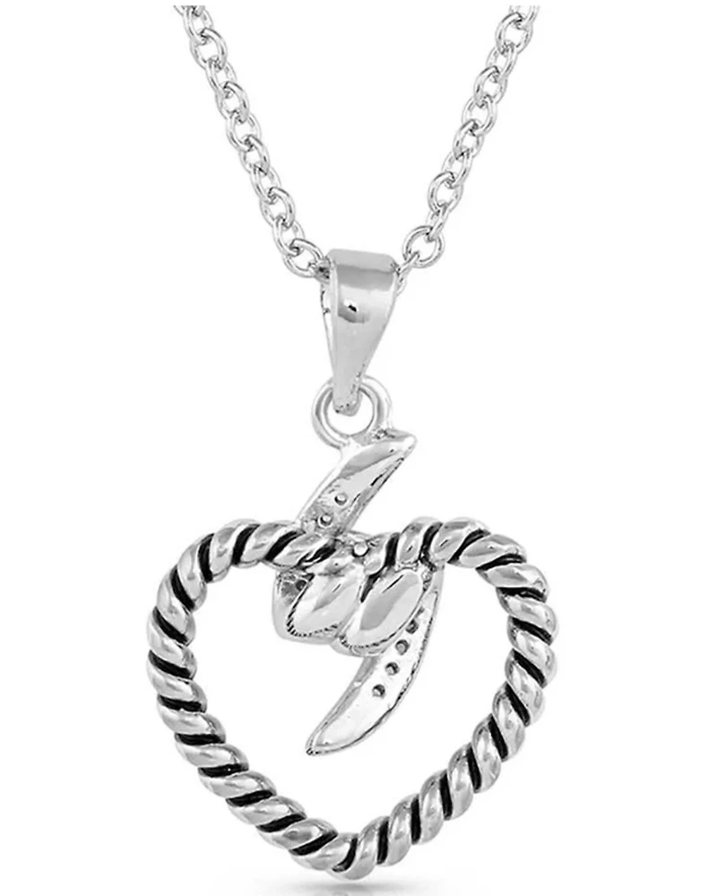 Montana Silversmiths Women's Silver Electric Love Heart Necklace