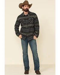 Rock & Roll Denim Men's Jacquard Southwestern Print Border Jacket