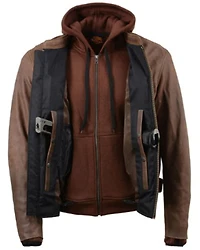 Milwaukee Leather Men's Scoundrel Vintage Crazy Horse Leather Jacket - 5X