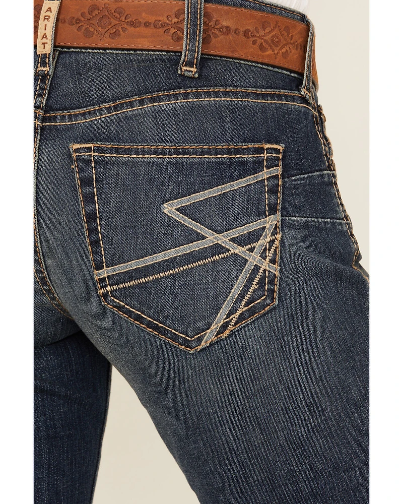 Ariat Women's Sonia Dark Wash Mid Rise Bootcut Stretch Denim Jeans