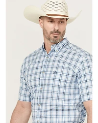 Ariat Men's Cal Pro Series Plaid Print Short Sleeve Button-Down Stretch Western Shirt