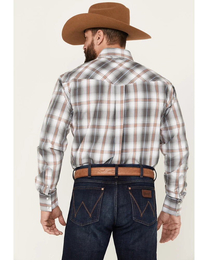 Roper Men's Amarillo Plaid Print Long Sleeve Western Snap Shirt