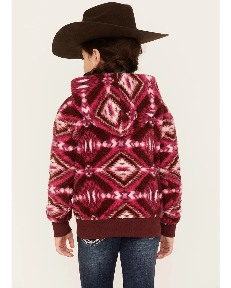 Shyanne Girls' Southwestern Print Fleece Hoodie