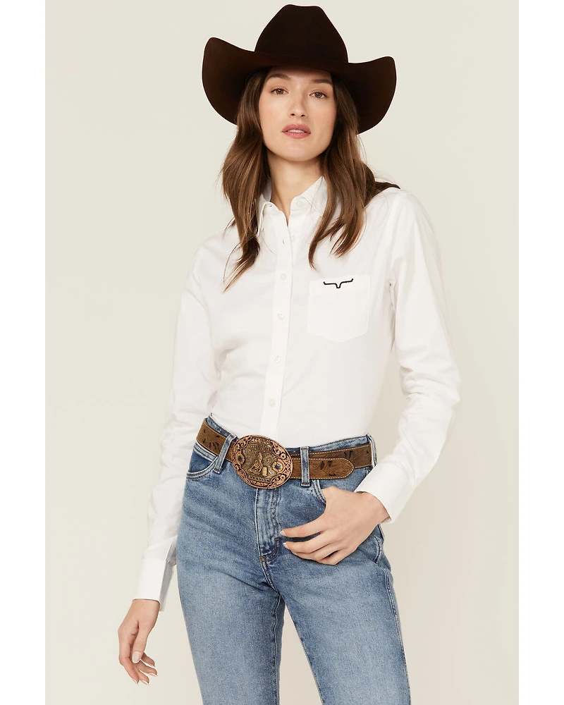 Kimes Ranch Women's Logo Long Sleeve Button-Down Western Shirt
