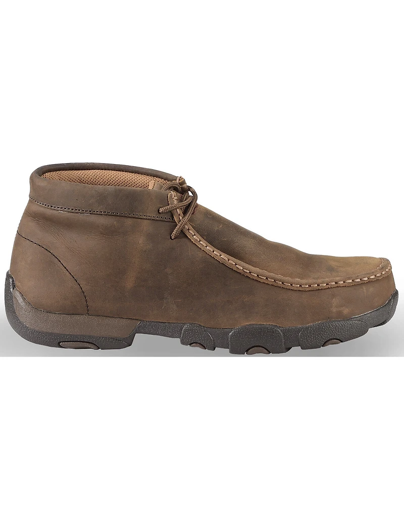 Twisted X Men's Driving Mocs Steel Toe Lace-Up Work Shoes