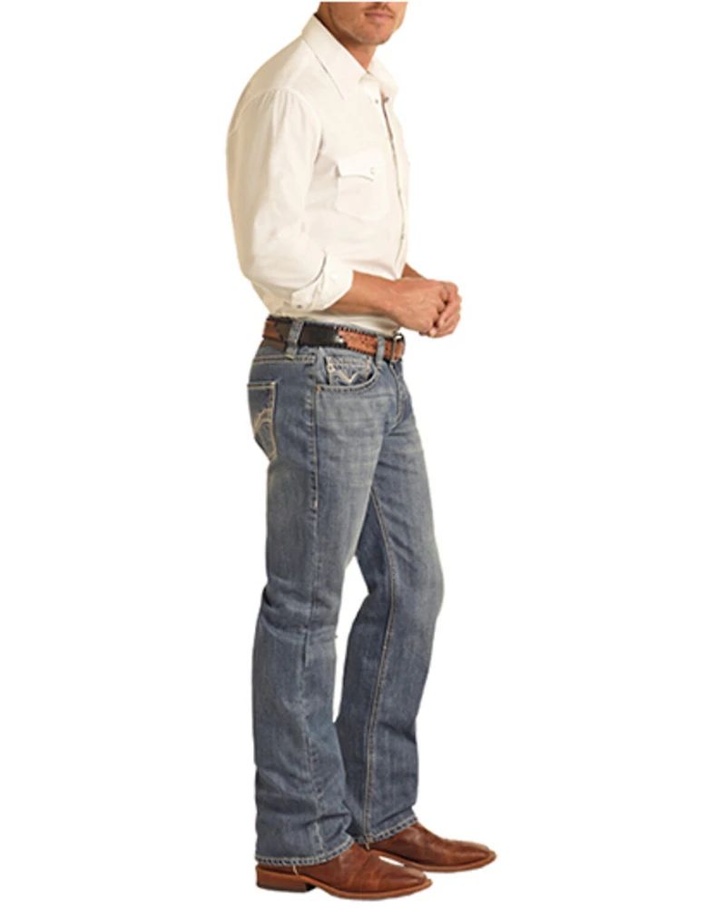 Rock & Roll Denim Men's Pistol Light Wash Slim Straight Reflex Jeans