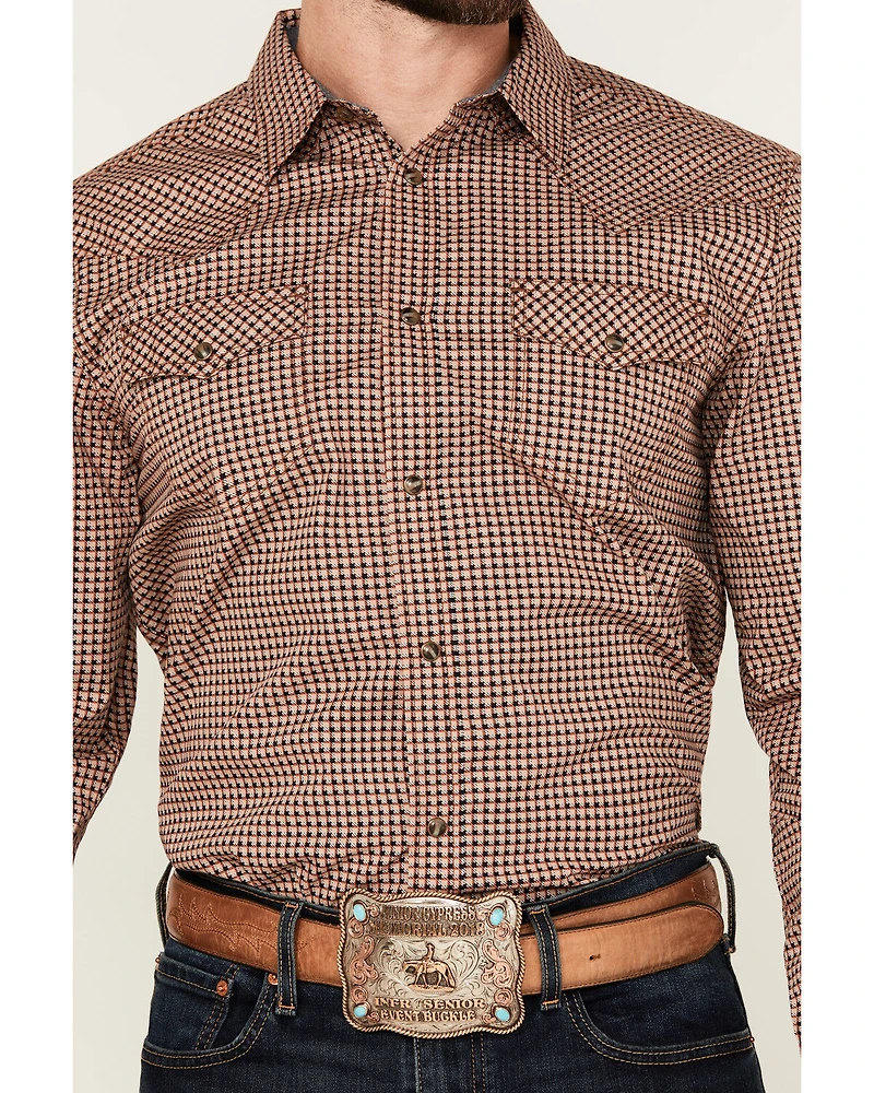 Cody James Men's Ramon Plaid Print Long Sleeve Snap Western Shirt