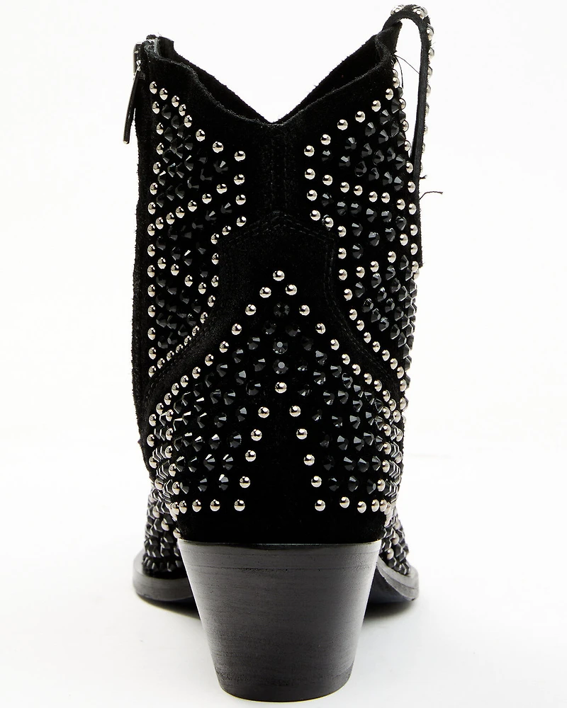 Italian Cowboy Women's Astra Studded Fashion Booties - Snip Toe