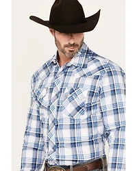 Wrangler Retro Men's Plaid Print Long Sleeve Snap Western Shirt