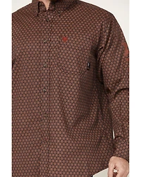 Ariat Men's FR Adirondack Geo Print Long Sleeve Button-Down Western Work Shirt