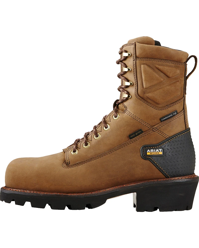 Ariat Men's Powerline H20 400g 8" Work Boots - Composite Toe